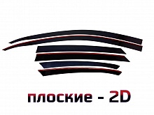 Дефлекторы окон 2D с хром накладками 6 шт. для Mercedes-Benz GLE Coupe I (C292)