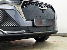 Зимняя заглушка радиатора на стяжке низ 2 части для Chery Tiggo 7 Pro Max I Рестайлинг