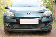Защитная сетка радиатора верх для Renault Megane III Рестайлинг