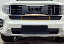 Зимняя заглушка радиатора к съемной сетке центр 3 части для Kia Mohave I Рестайлинг 2