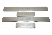 Накладки на пороги из нержавеющей стали 4шт. для Chevrolet Cruze I